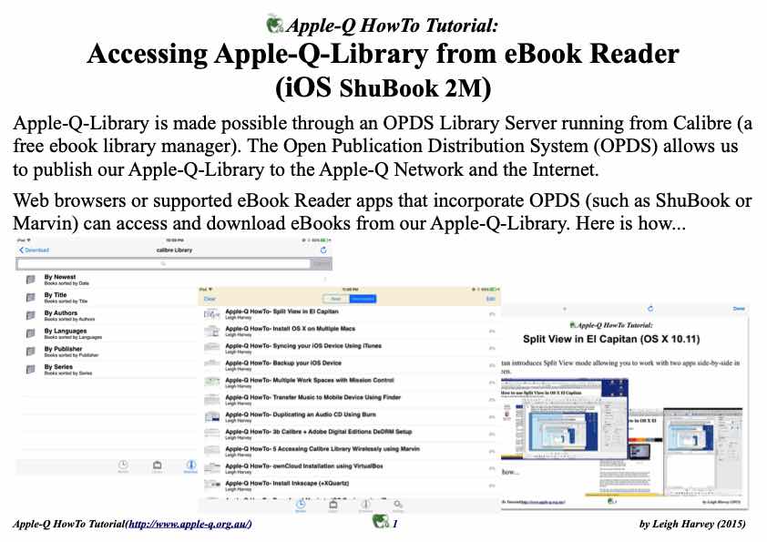 Apple-Q HowTo- Accessing Apple-Q-Library from eBook Reader (iOS ShuBook 2M)