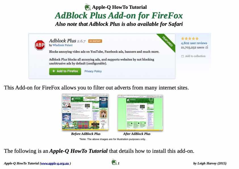 Apple-Q HowTo- AdBlock Plus Add-on for FireFox (2015-02)