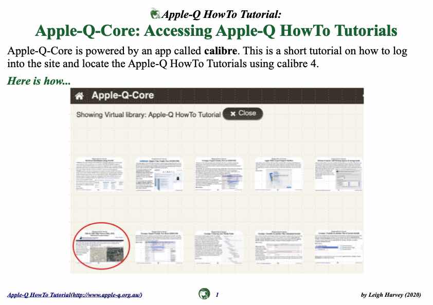 Apple-Q HowTo- Apple-Q-Core- Accessing Apple-Q HowTo Tutorials (2020-03)
