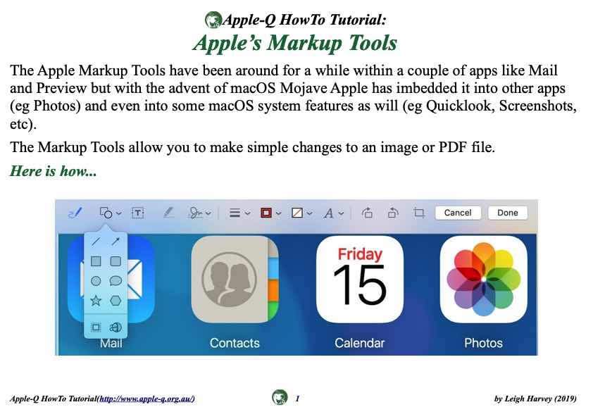 Apple-Q HowTo- Apple’s Markup Tools (2019.03)
