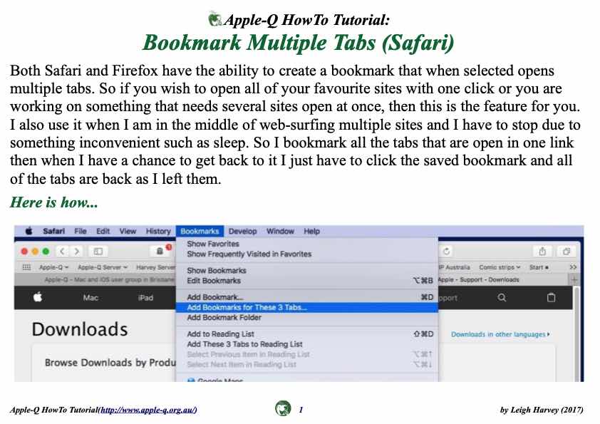 Apple-Q HowTo- Bookmark Multiple Tabs (Safari)(2017-02)