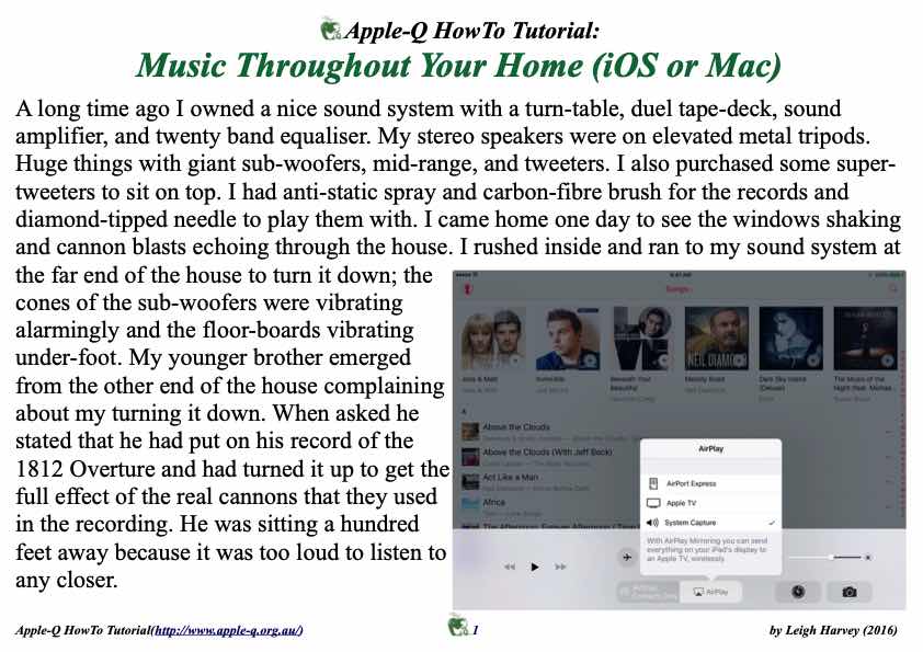 Apple-Q HowTo- Music Throughout Your Home (iOS or Mac)(2016-05)