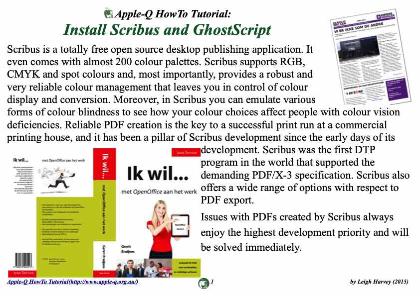 Apple-Q HowTo- Scribus Install plus GhostScript(2015-07)