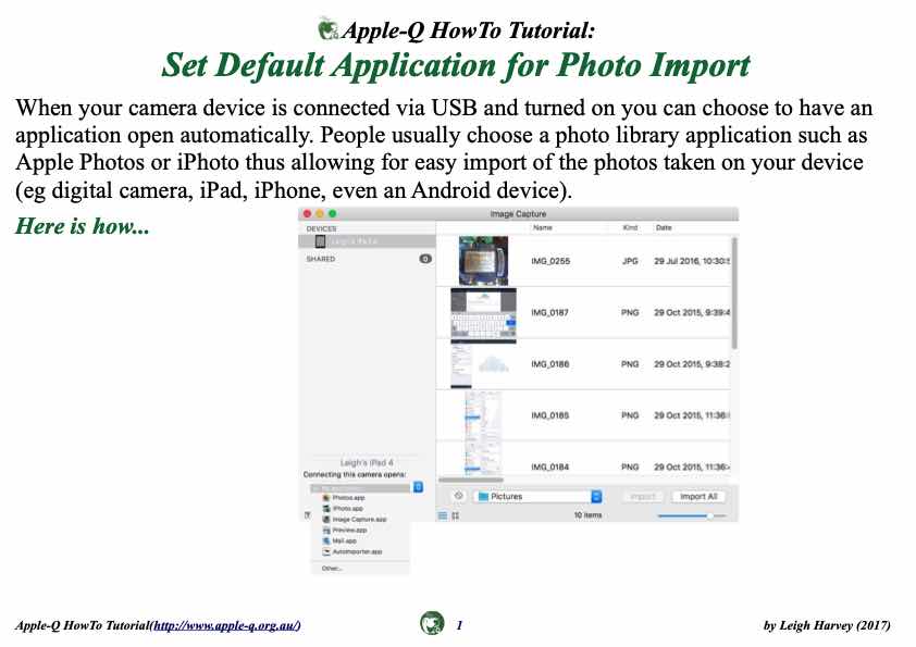Apple-Q HowTo- Set Default Application for Photo Import (2017-01)