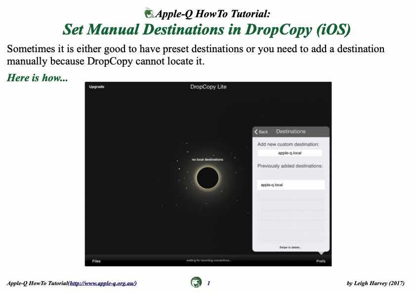 Apple-Q HowTo- Set Manual Destinations in DropCopy (iOS)(2017-08)