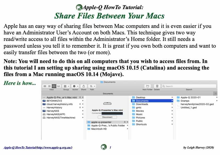Apple-Q HowTo- Share Files Between Your Macs (2020-04)