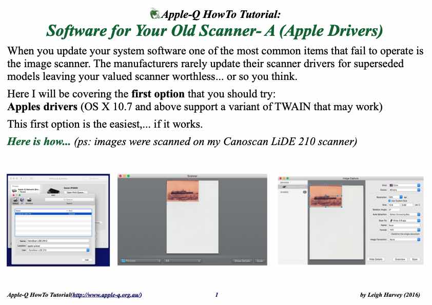 Apple-Q HowTo- Software for Your Old Scanner- A(Apple Drivers)(2016-04)
