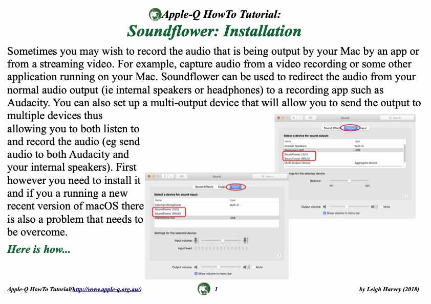 Apple-Q HowTo- Soundflower- Installation (2018-05)