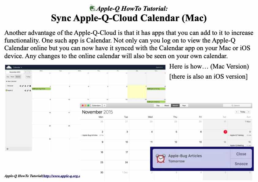 Apple-Q HowTo- Sync Apple-Q-Cloud Calendar (Mac)
