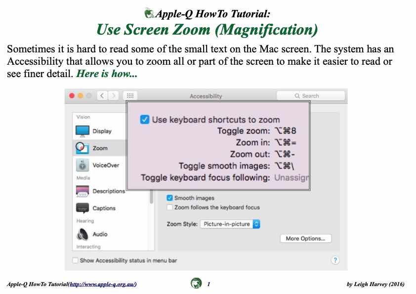 Apple-Q HowTo- Use Screen Zoom (Magnification)(2016-07)