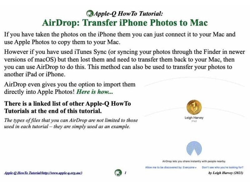 HowTo: AirDrop: Transfer iPhone Photos to Mac (2021)