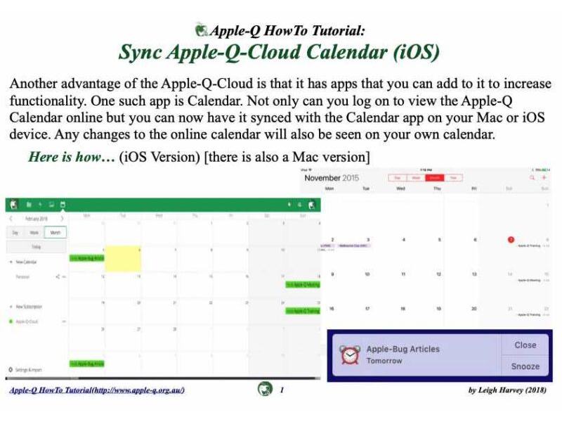 HowTo: Sync Apple-Q-Cloud Calendar (iOS)(2018)