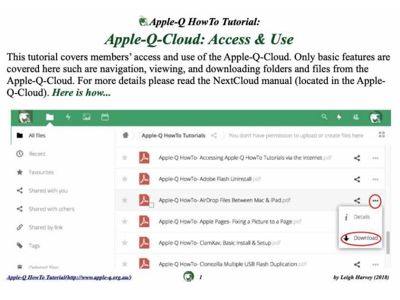 HowTo: Apple-Q-Cloud: Access & Use (2018)