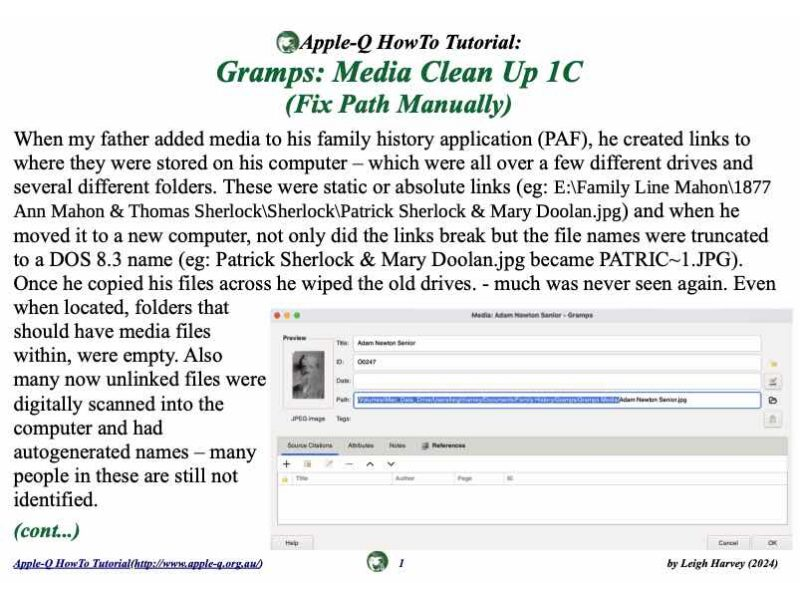 HowTo: Gramps: Media Clean Up 1C (Fix Path Manually) (2024)