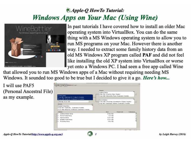 HowTo: Windows Apps on Your Mac (Using Wine)(2016)