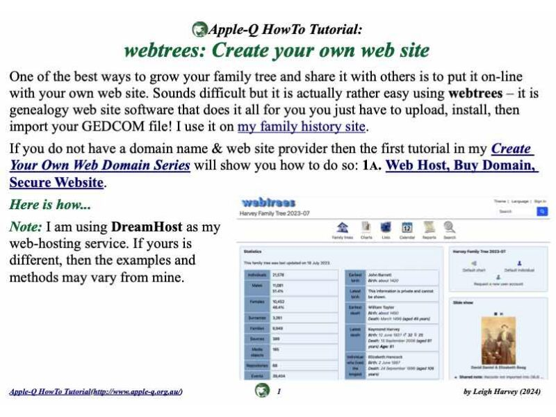 HowTo: webtrees: 1. Create your own web site (2024)
