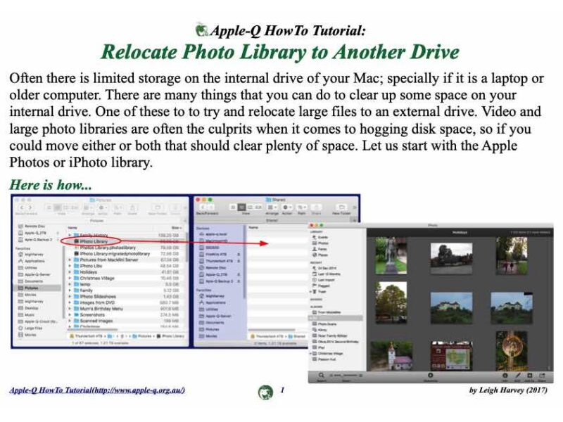 HowTo: Relocate Photo Library to Another Drive (2017)