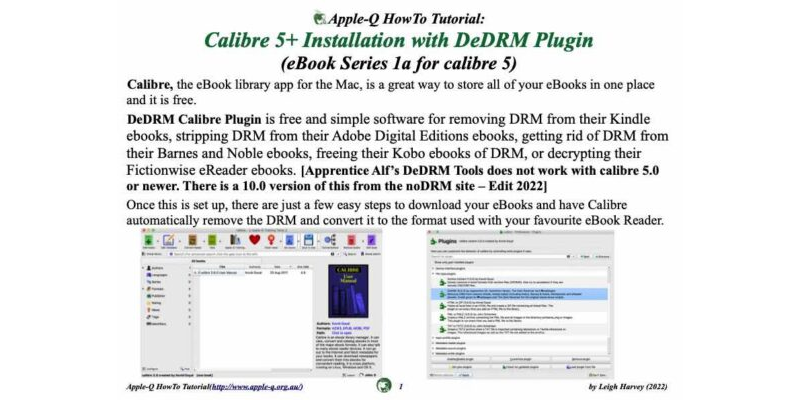 HowTo- eBooks- 1a Calibre 5+ Installation with DeDRM Plugin (2023)