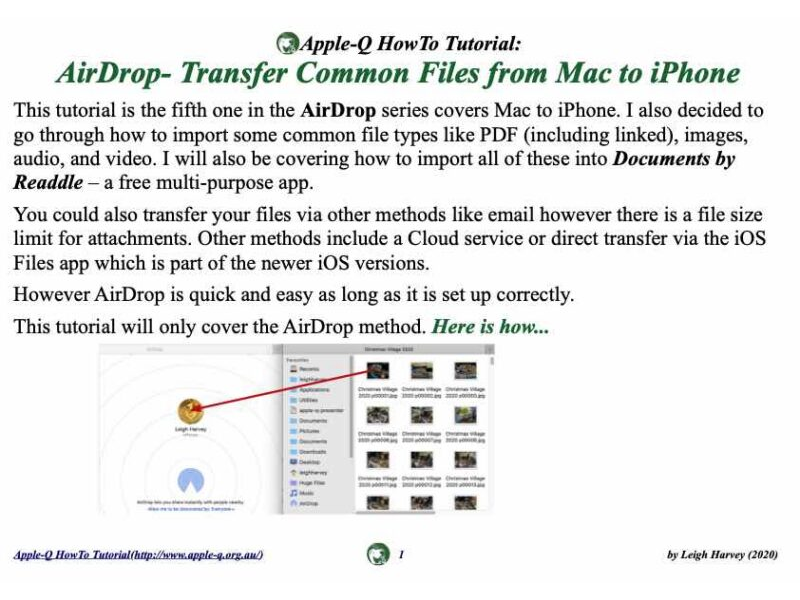 HowTo: AirDrop: Transfer Common Files from Mac to iPhone (2021)