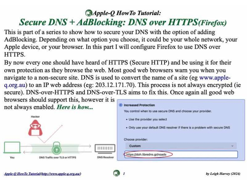 HowTo: Secure DNS + AdBlocking: DNS over HTTPS(Firefox)(2024)