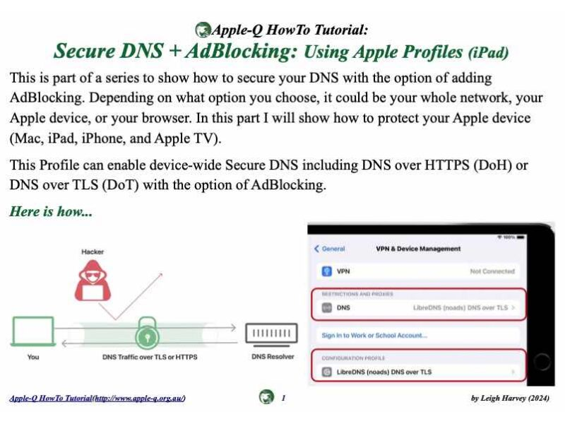 HowTo: Secure DNS + AdBlocking: Using Apple Profiles (iPad)