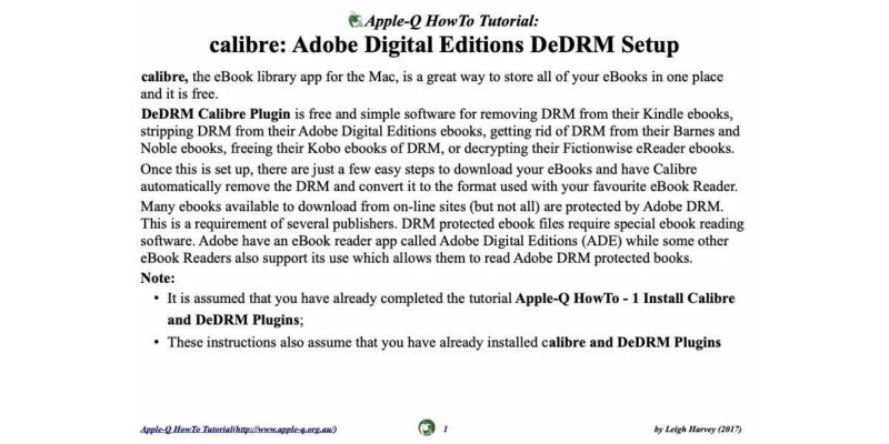 HowTo: eBooks (1b): Calibre: Adobe Digital Editions DeDRM Setup (2017)